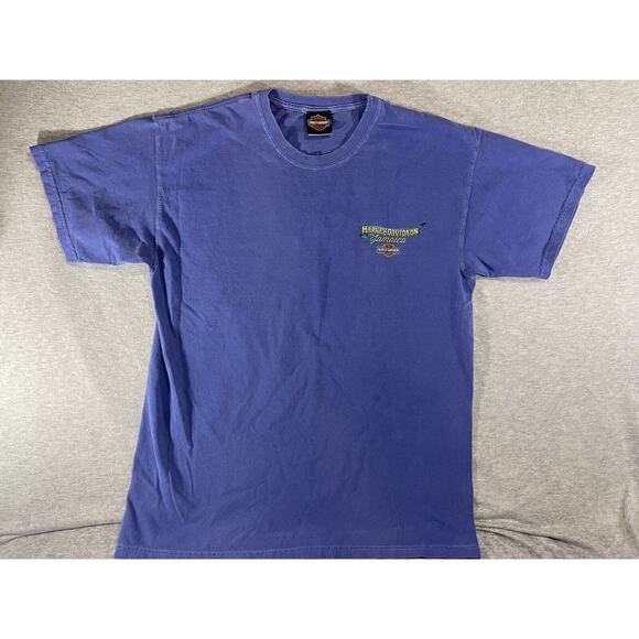 Harley-Davidson T shirt size L Riding and Relaxing Jamaica Blue Vintage - Picture 3 of 7